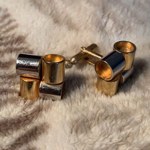 Men’s vintage SWANK gold silver cufflinks